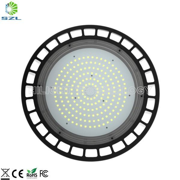 Black Aluminum Reflector Warehouse Lamp 100W Industrial UFO LED High Bay Light