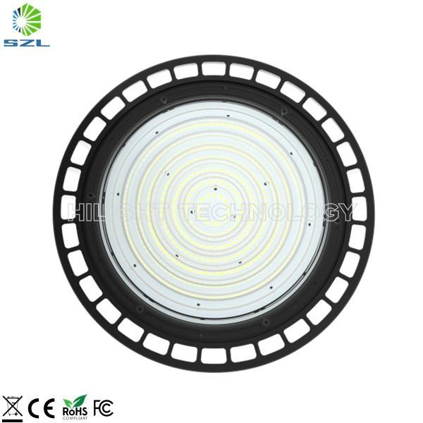 Black Aluminum Reflector Warehouse Lamp 100W Industrial UFO LED High Bay Light