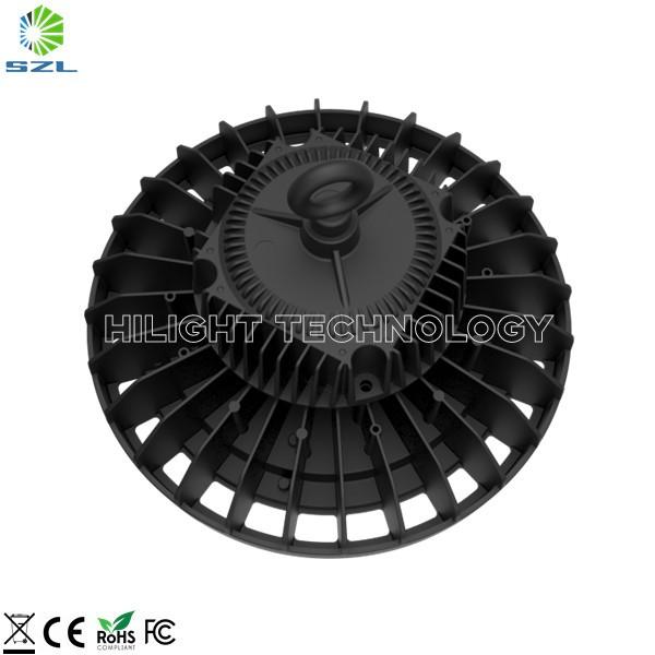 Black Aluminum Reflector Warehouse Lamp 100W Industrial UFO LED High Bay Light