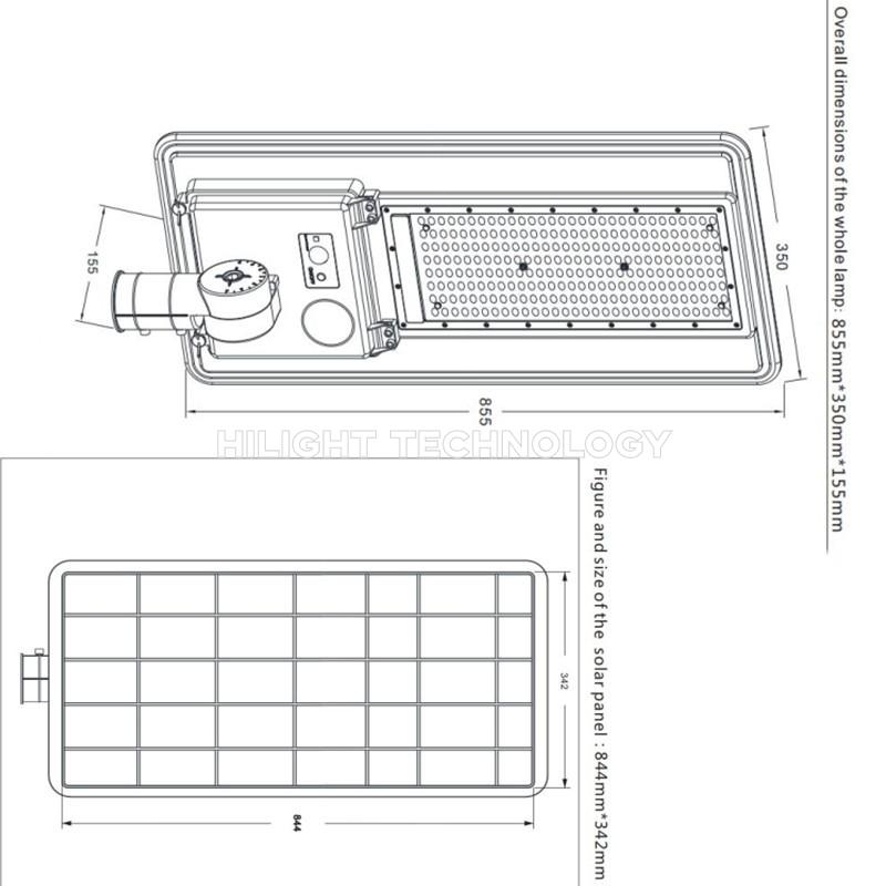 LiFePO4 battery endurance solar street lights300W commercial solar street lights